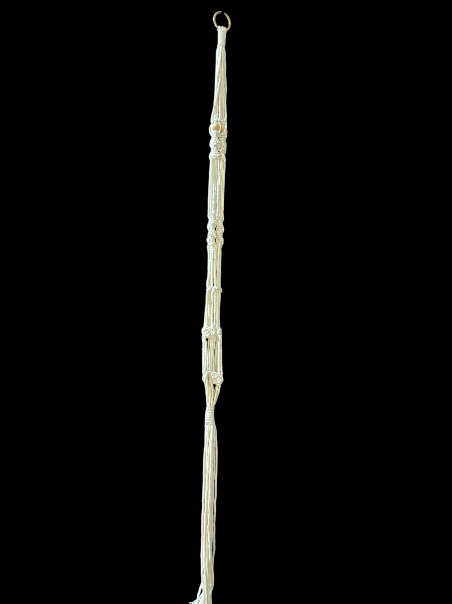Tussen tou en my - Ivory macramé plant hanger