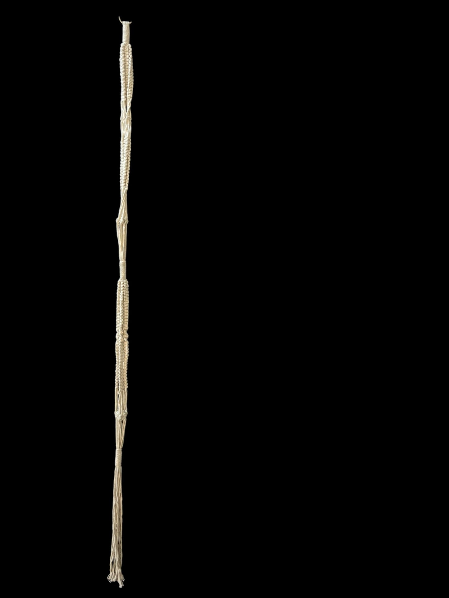 Beadlejuice - Ivory macramé plant hanger